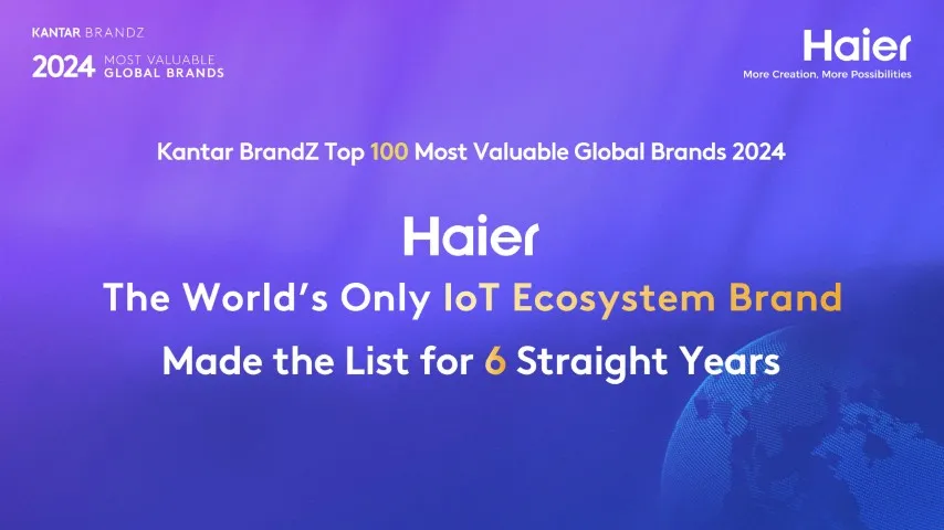 Kantar BrandZ 2024 Rankings: Haier Leads for the Sixth Consecutive Year as Premier IoT Ecosystem Brand