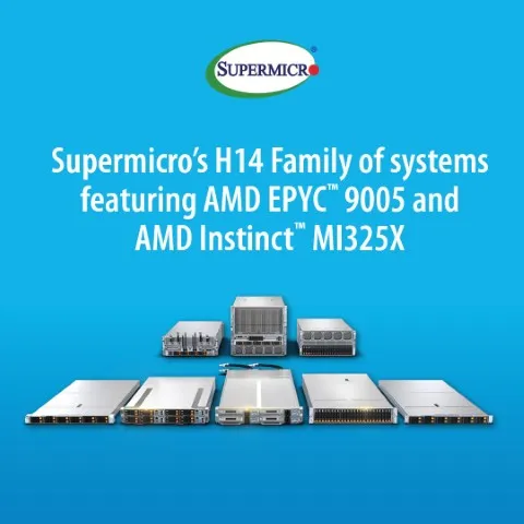 Supermicro Introduces New Servers and GPU Accelerated Systems with AMD EPYC™ 9005 Series CPUs and AMD Instinct™ MI325X GPUs for AI Ready Data Centers