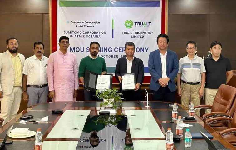 TruAlt Bioenergy Signs MoU with Sumitomo Corporation Asia & Oceania to Boost India's Biogas Production, Eyes Bioethanol and SAF Collaboration