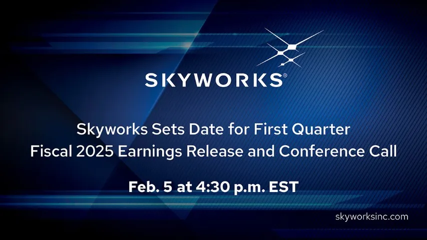 CORRECTING and REPLACING GRAPHIC Skyworks Sets Date for First Quarter Fiscal 2025 Earnings Release and Conference Call