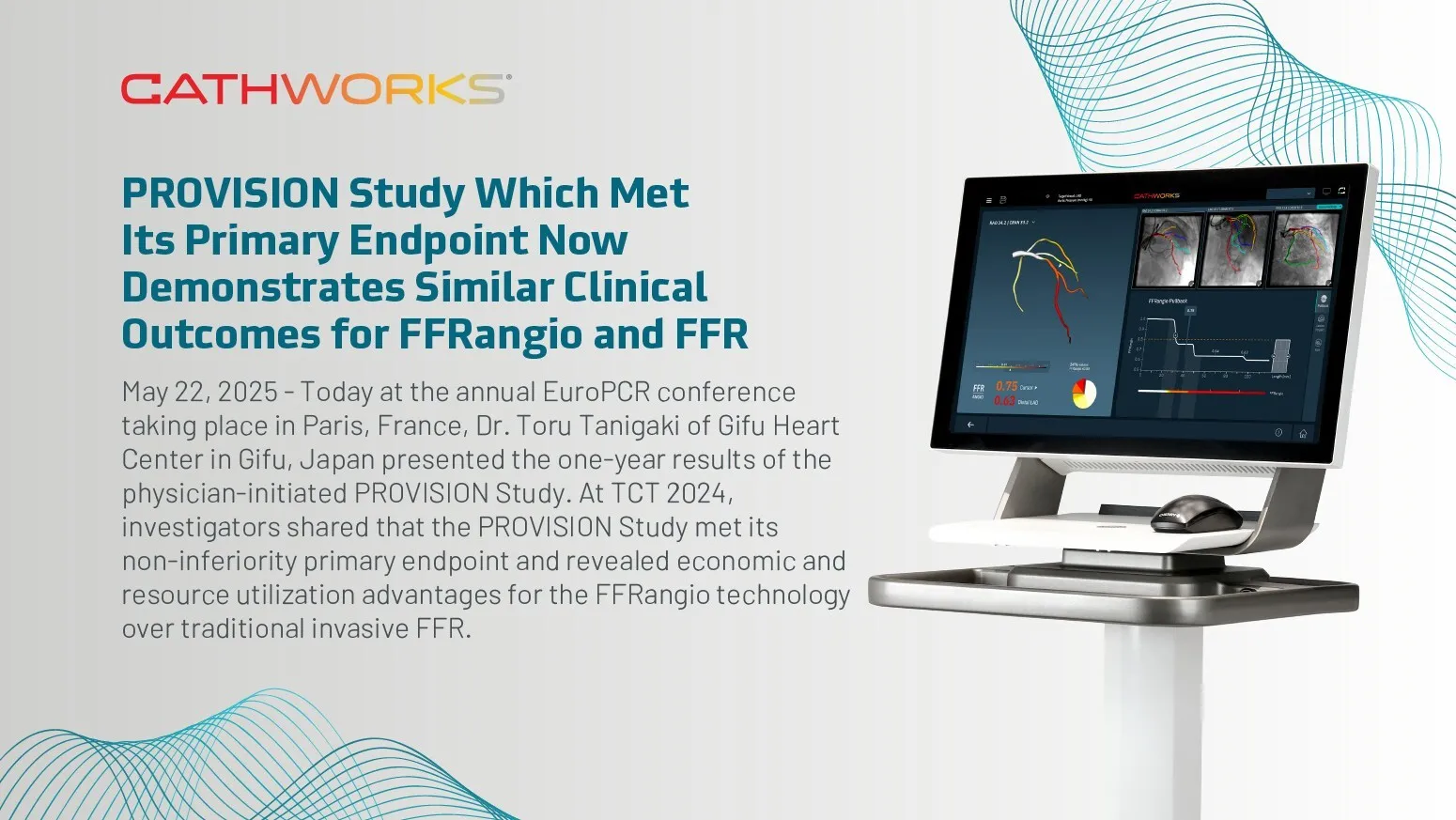 PROVISION Study Which Met Its Primary Endpoint Now Demonstrates Similar Clinical Outcomes for FFRangio and FFR