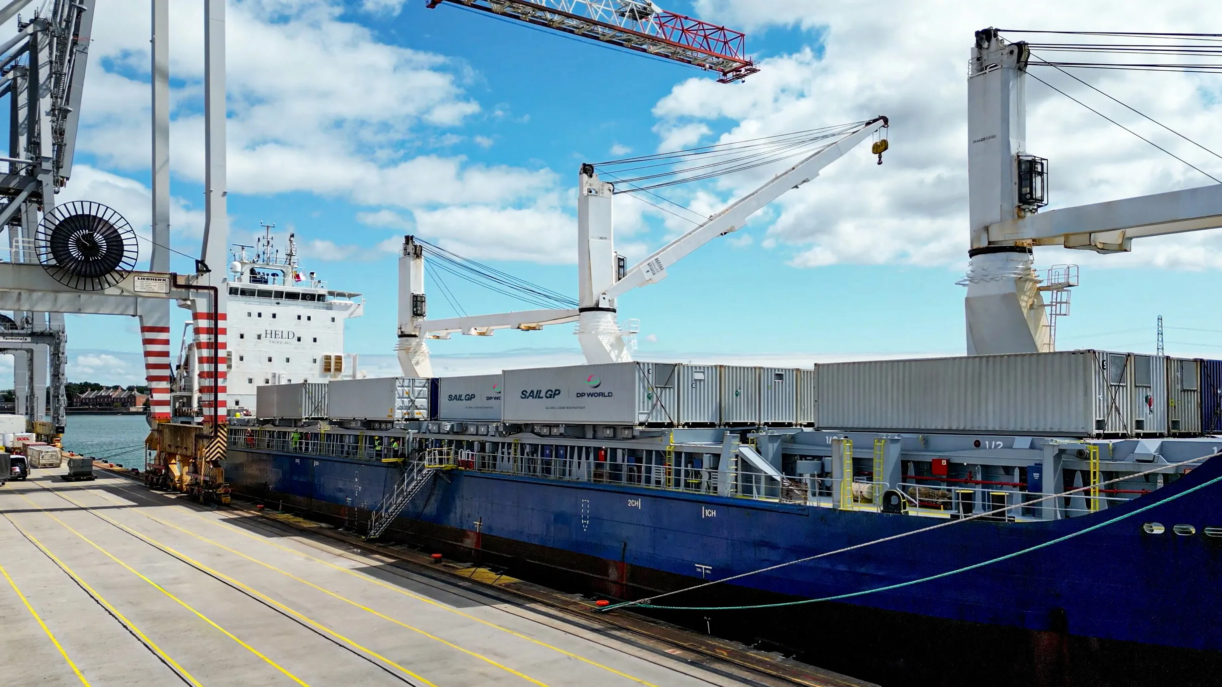 DP WORLD DELIVERS SAILGP FLEET TO PORT TARGETING NET-ZERO STATUS