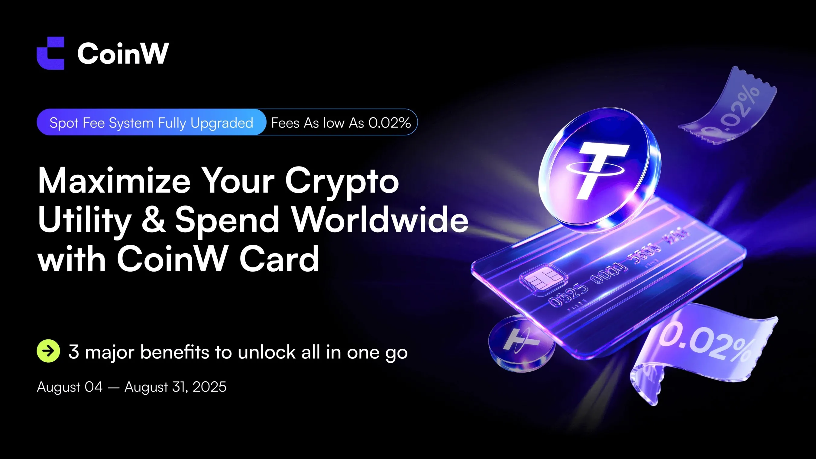CoinW Unveils Upgraded Fee Structure and Reward Ecosystem to Boost Crypto Utility and Earnings