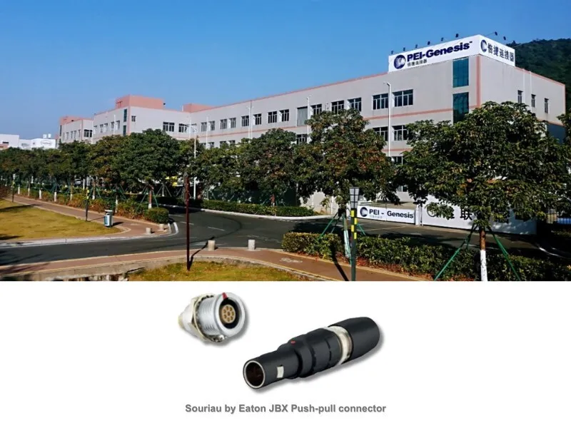 PEI-Genesis Expands Value-Added Production in Asia for Souriau by Eaton JBX Connector Series