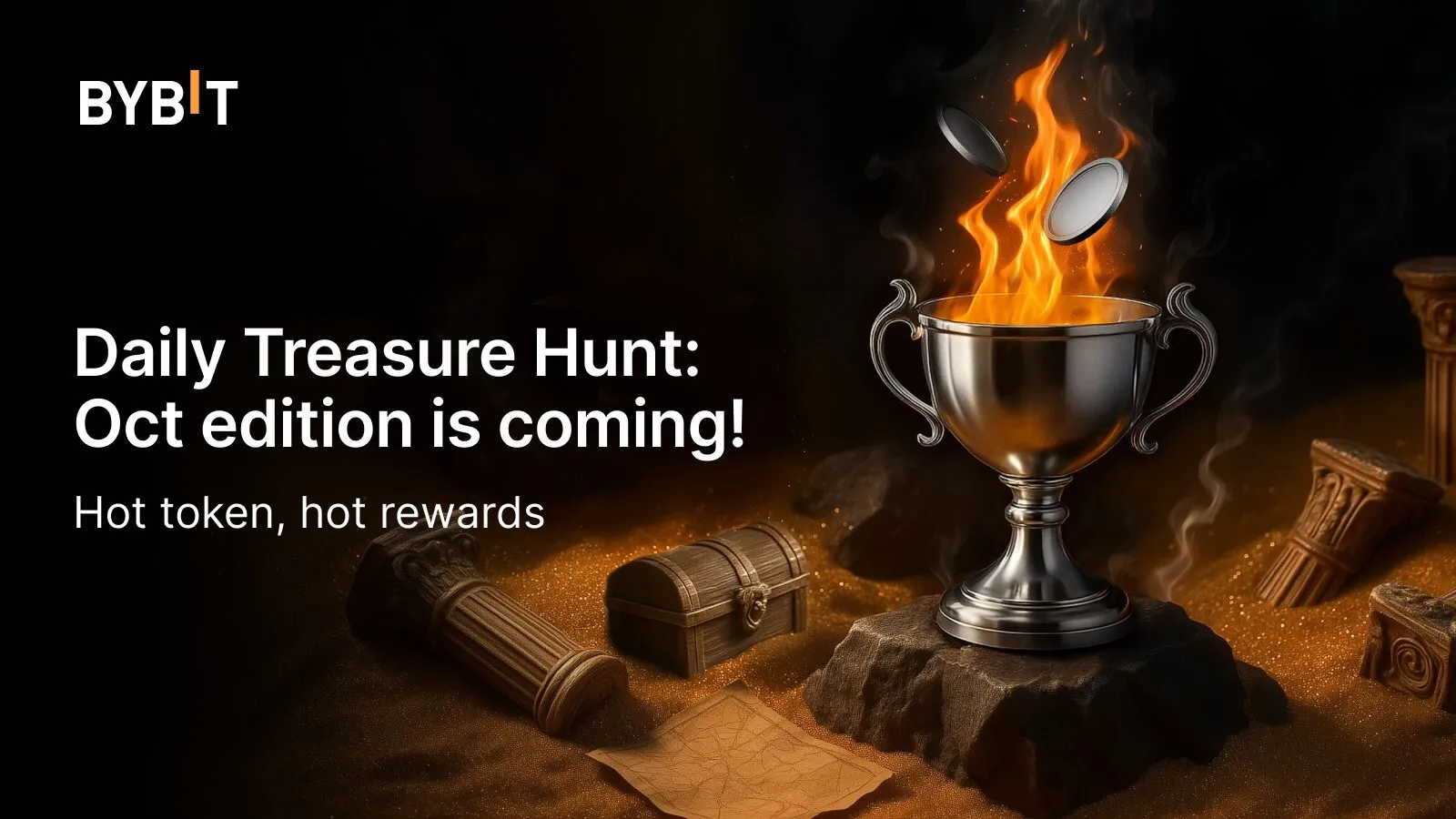 Bybit Brings Back Daily Treasure Hunt With October's "Hot Token Rush"