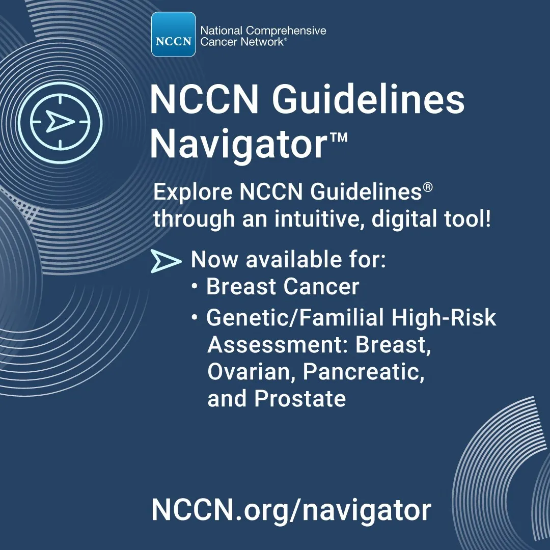 NCCN Guidelines Navigator for Breast Cancer Genetic Testing and Treatment Debuts During Breast Cancer Awareness Month