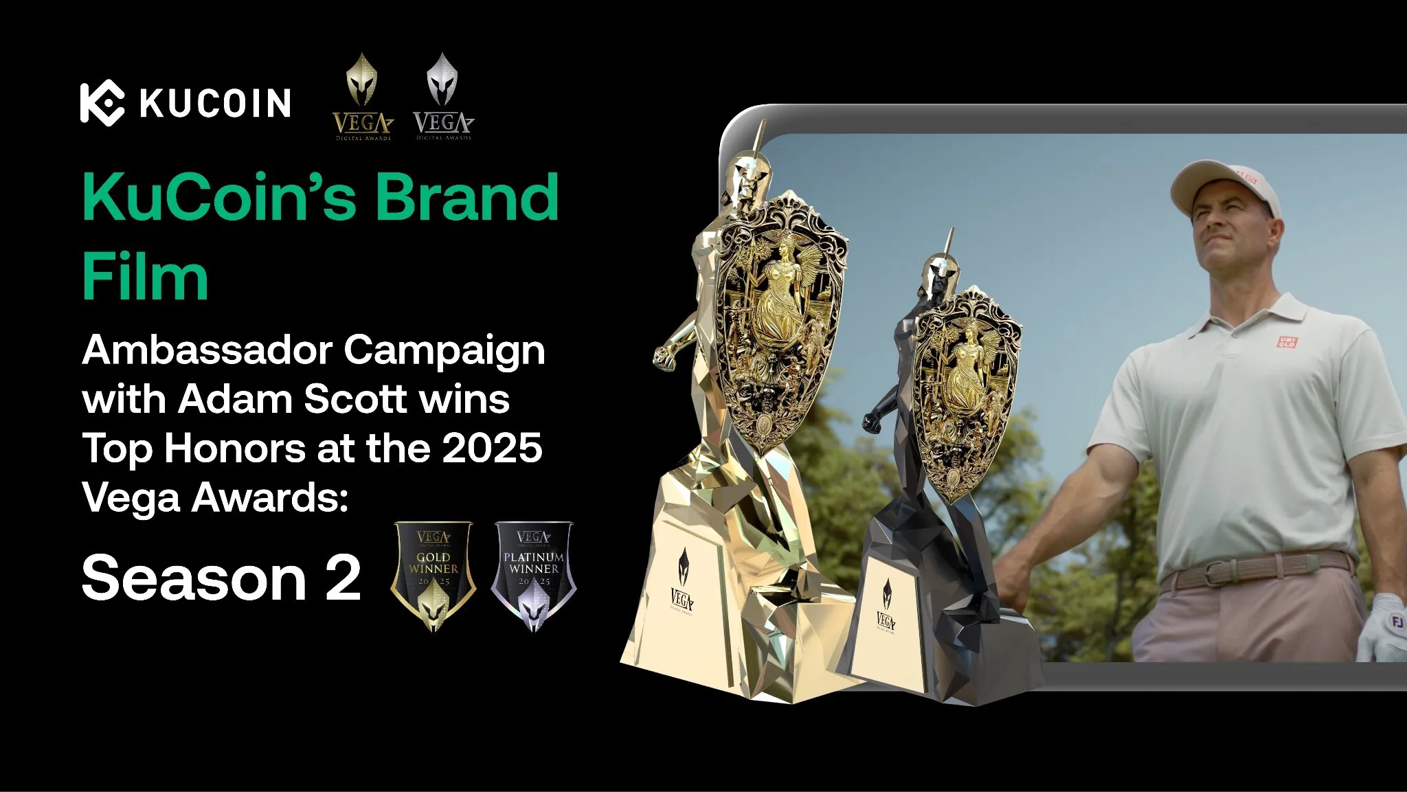 KuCoin and Casual Films Celebrate Top Honors for KuCoin Brand Film Featuring Adam Scott at the 2025 Vega Awards: Season 2