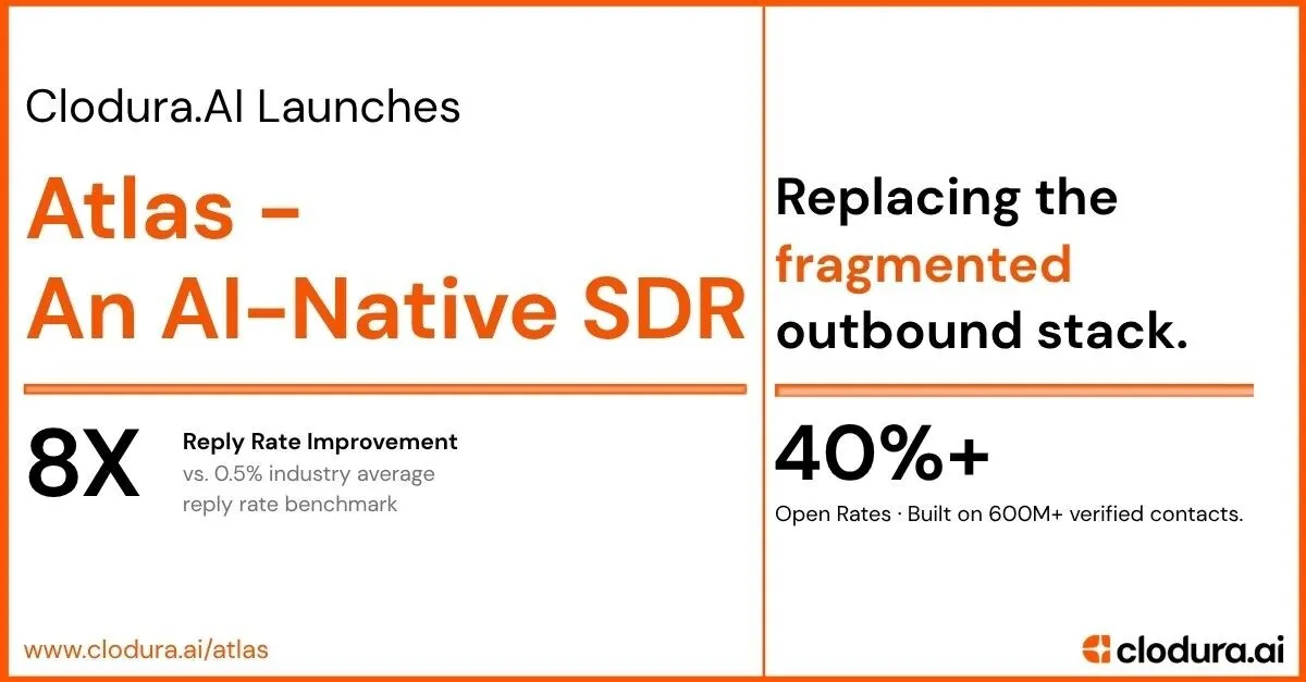 Clodura.AI Launches Atlas, an AI-Native SDR Built on a Unified Data, Intelligence, and Outbound Execution Platform