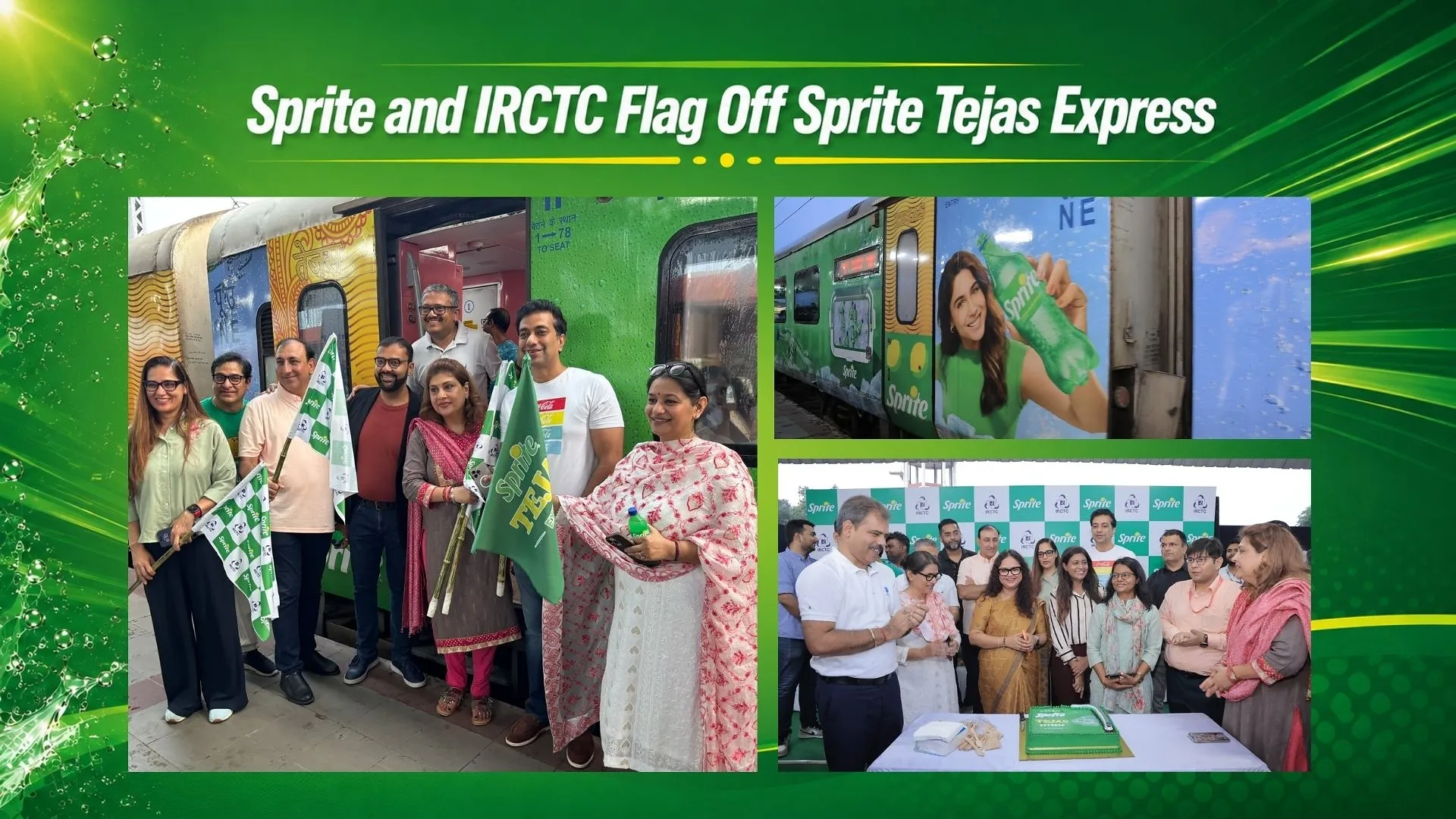 Sprite and IRCTC Flag Off India's First Branded Train as the Sprite Tejas Express