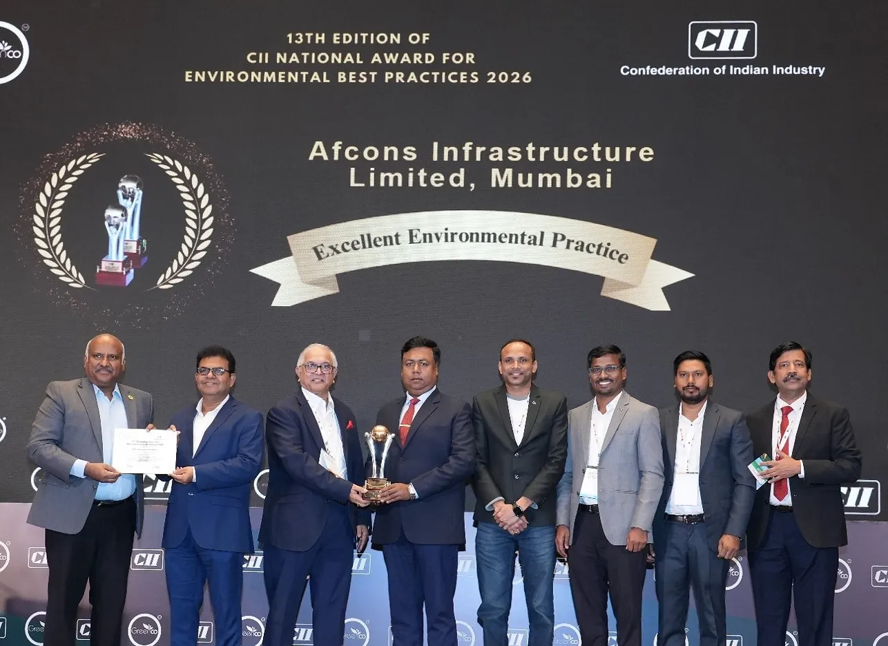 Confederation of Indian Industry (CII) honours Afcons with National Environmental Excellence Award