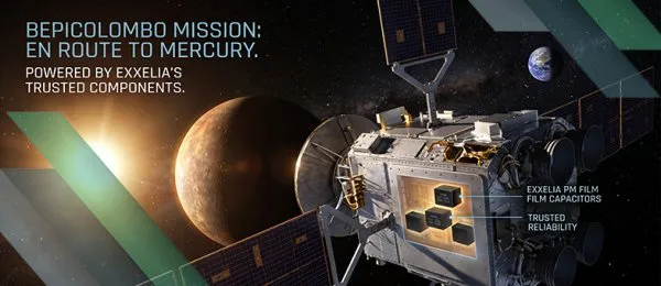 Exxelia | Exxelia Film Capacitors, Common Mode Chokes and Power Inductors Support ESA's BepiColombo mission to Mercury