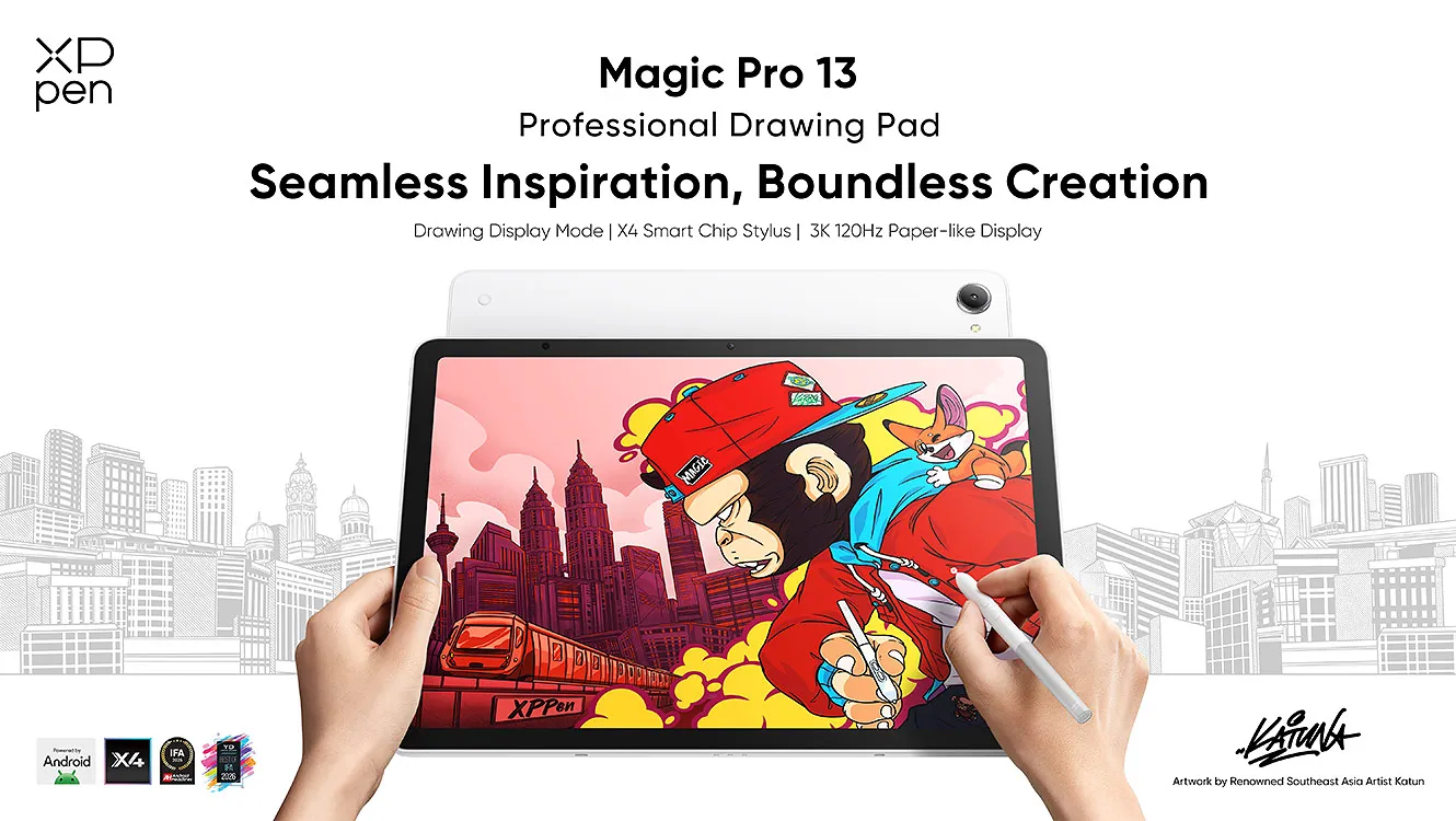 XPPen Brings Magic Pro 13 to Market: A Professional All-Scenario Drawing Pad Connecting Mobile Inspiration with Professional Creation